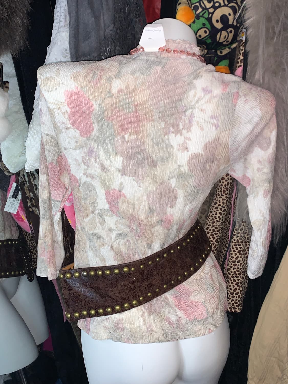 y2k 로맨틱 앤틱 플로럴 셔링 블라우스 상품이미지2