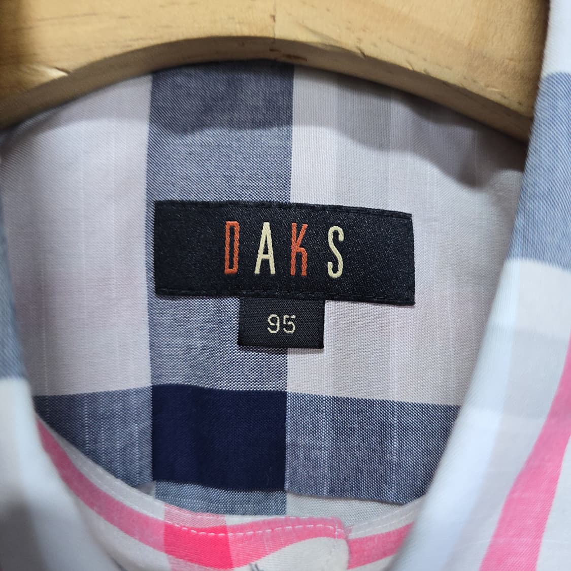닥스(DAKS) 체크 패턴 반팔 셔츠 95 상품이미지4