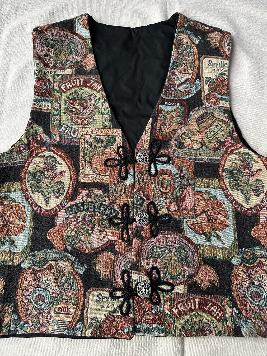 빈티지 자가드 베스트 L 상품이미지2