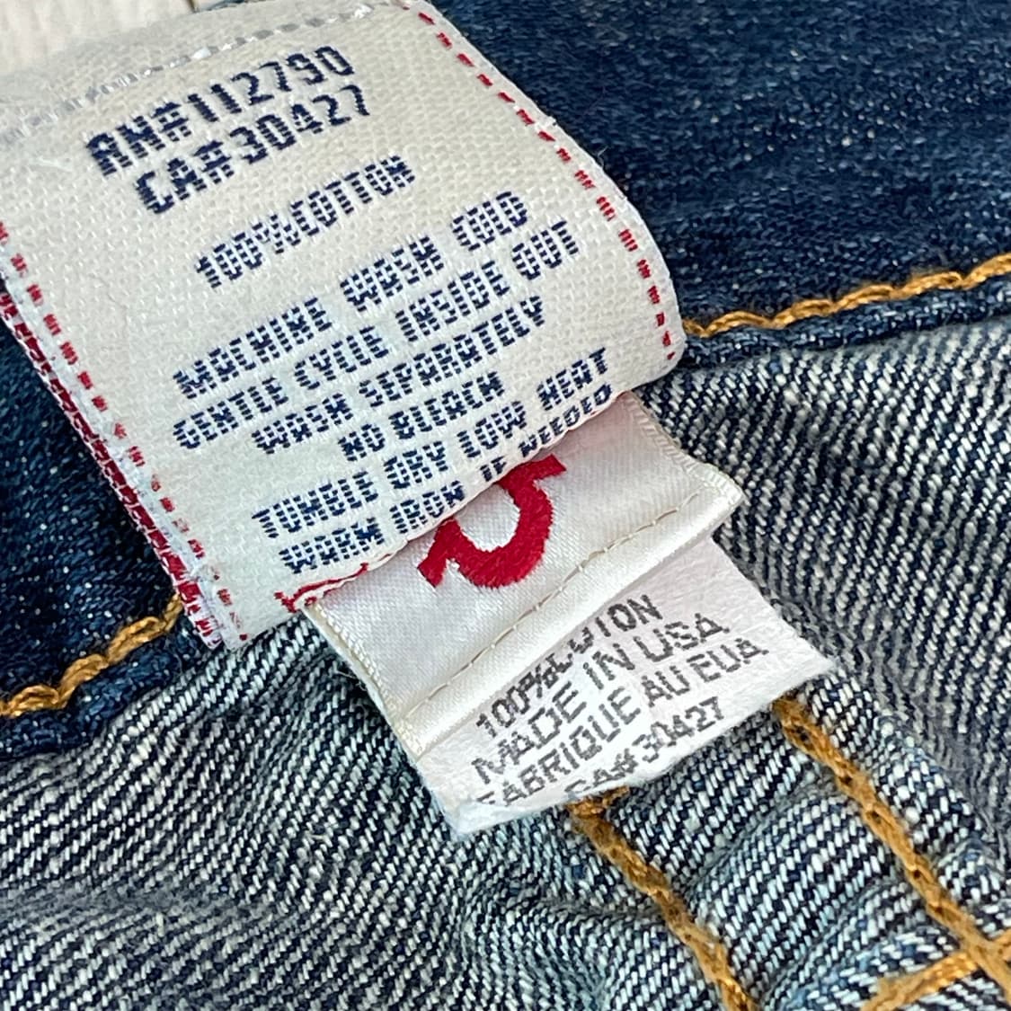 트루릴리전 가죽로고 데님 38인치  상품이미지9