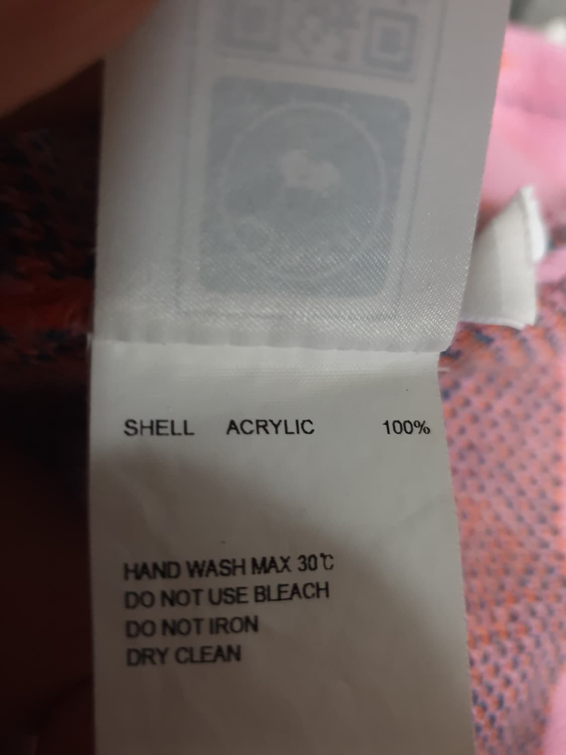 키르시 크롭 아가일 니트 핑크 (M) 상품이미지5