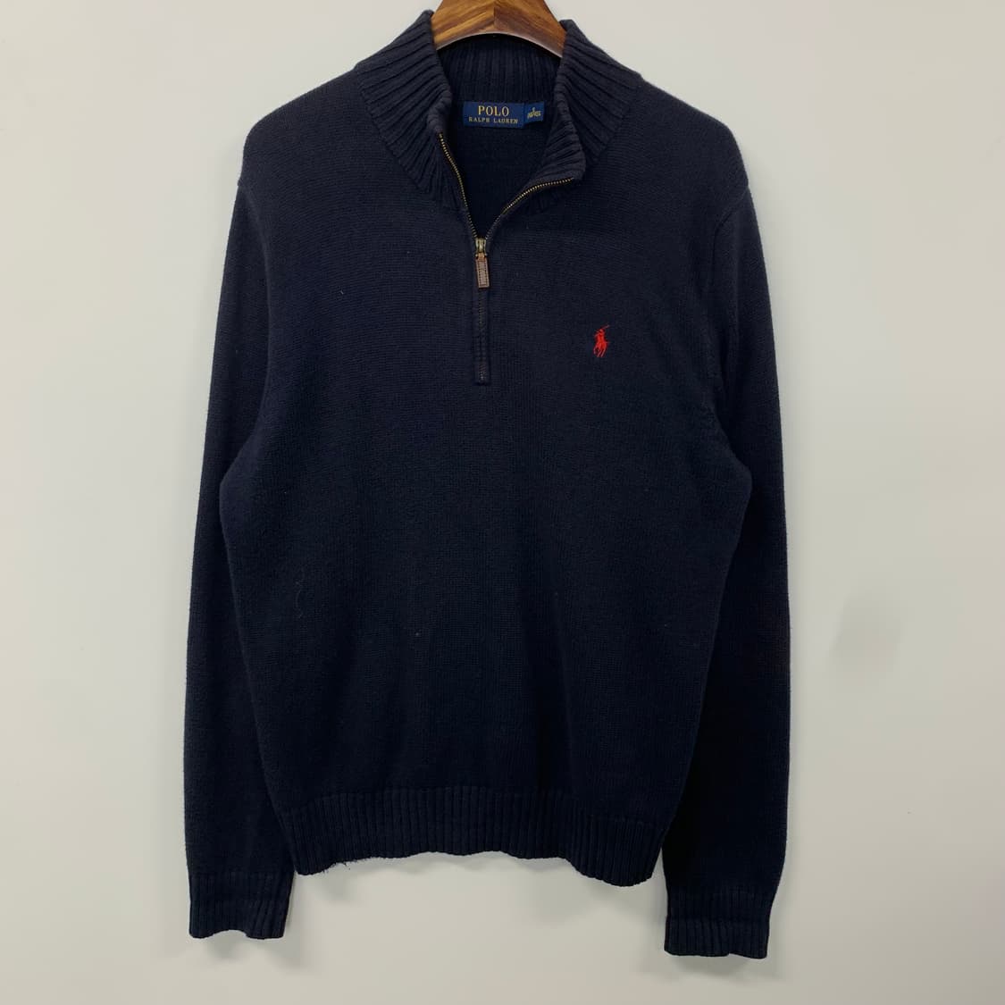 폴로 랄프로렌 블랙 반집업 니트 상품이미지2