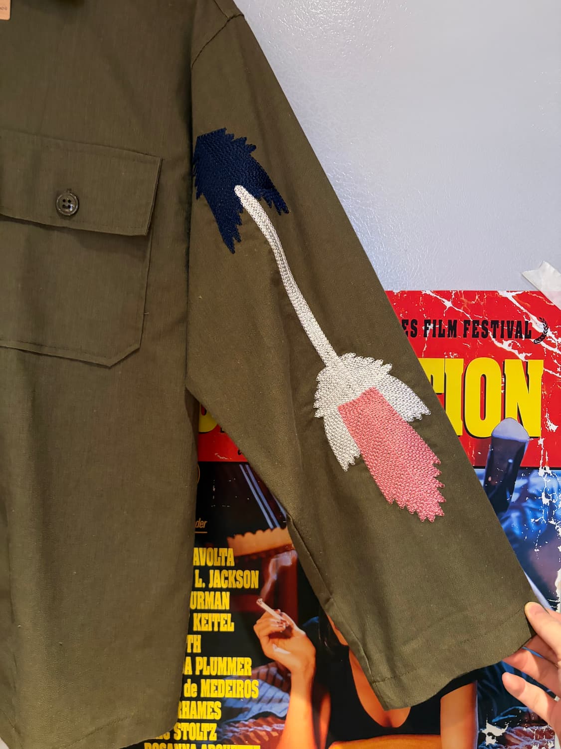 자수 워크 셔츠자켓 상품이미지3