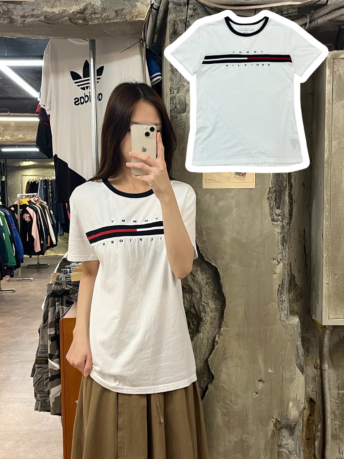 타미힐피거 반팔티 화이트 S #csz946 상품이미지1
