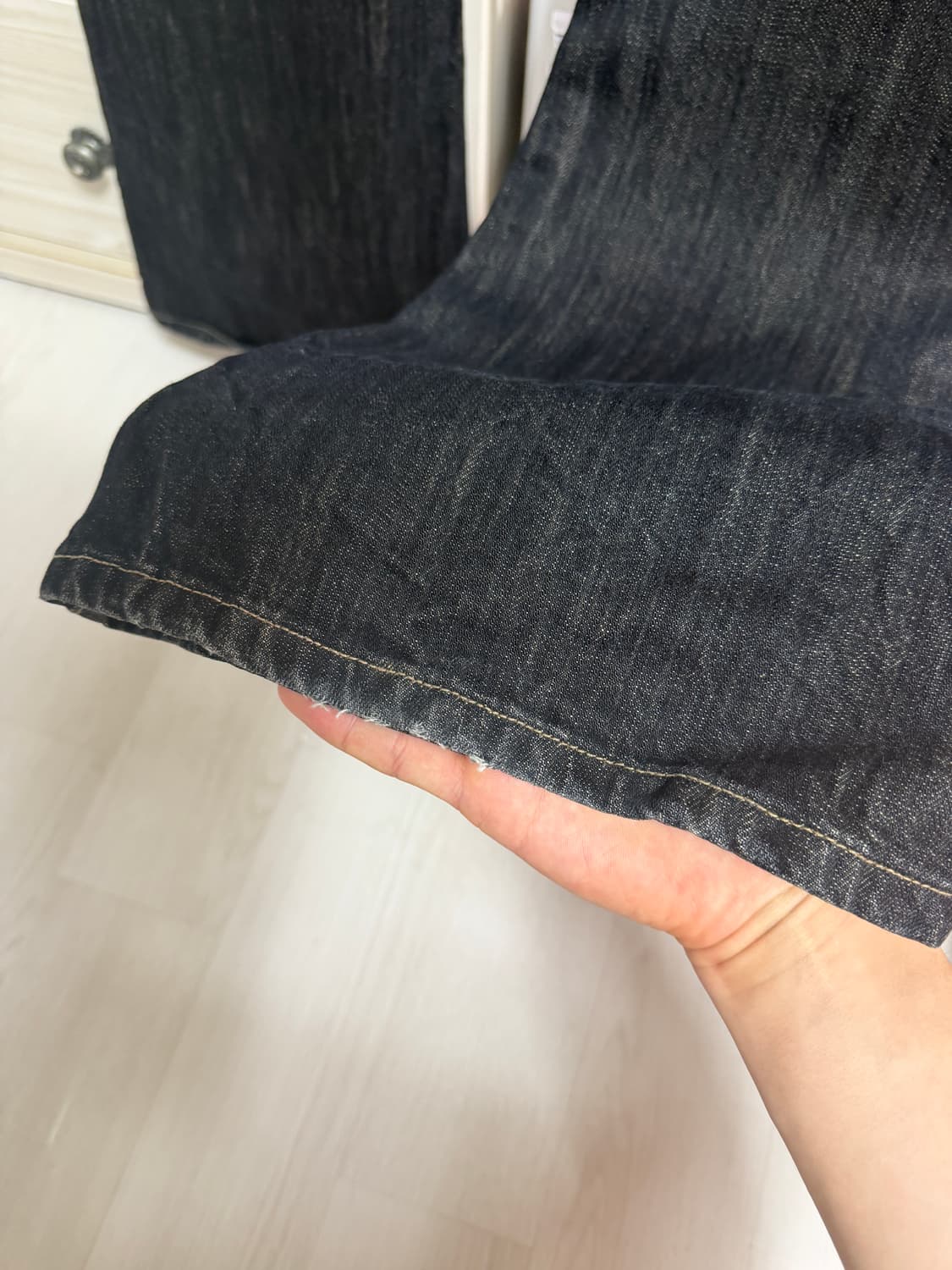 엘무드 잔느 플레어 데님 블루블랙 44 상품이미지7