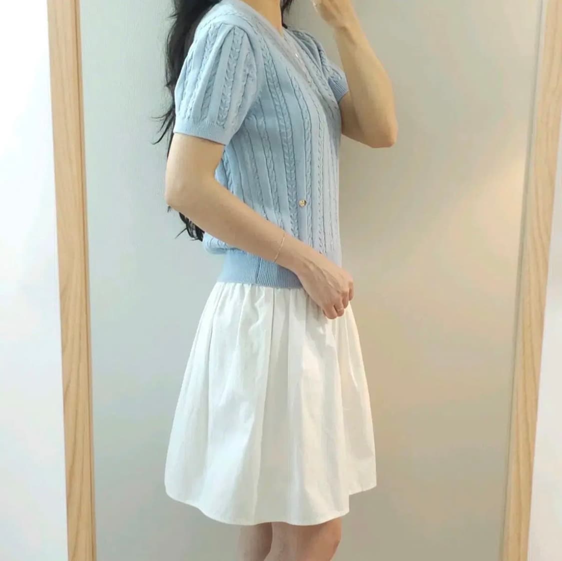 드파운드 브이넥 케이블 니트 상품이미지5