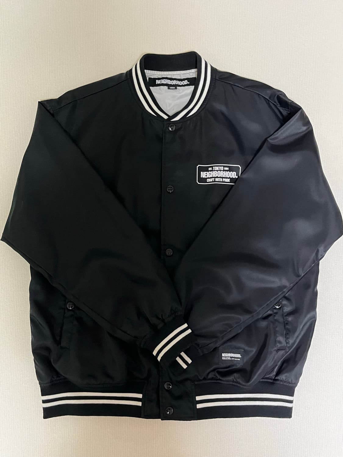 [L] 네이버후드 23SS BASEBALL JKT / BLK 상품이미지6