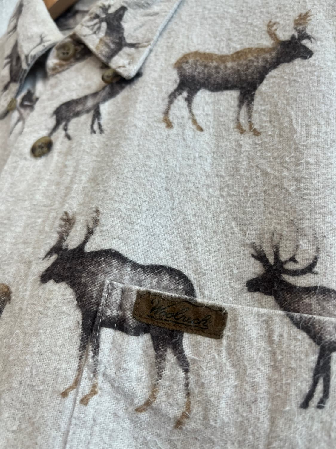 90~00s 울리치 순록 코튼 셔츠 Made in MEXICO 상품이미지2