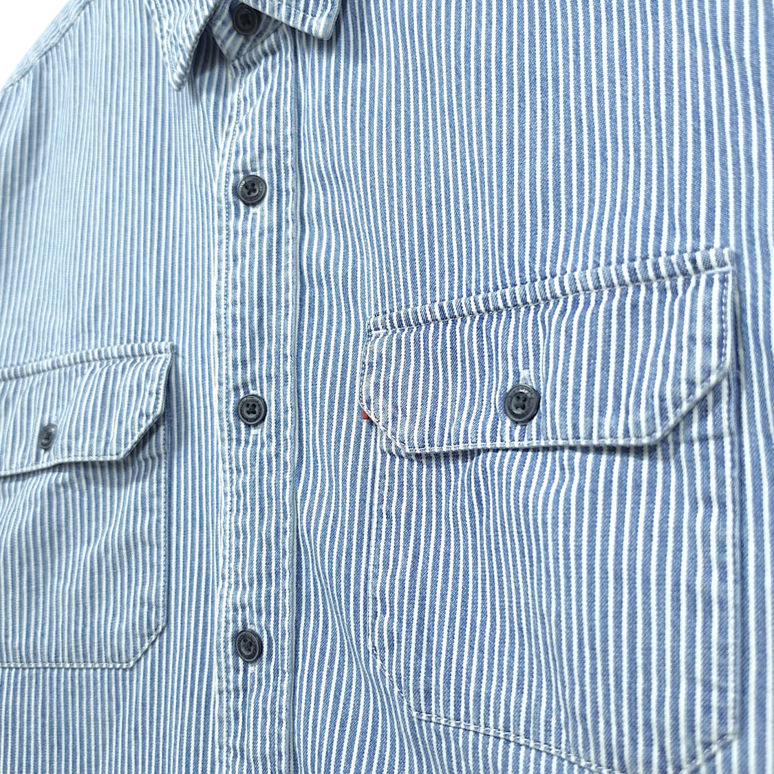 [L] 리바이스 블루&화이트 스프라이트 릴렉스핏 클래식 워커 긴팔셔츠 상품이미지4