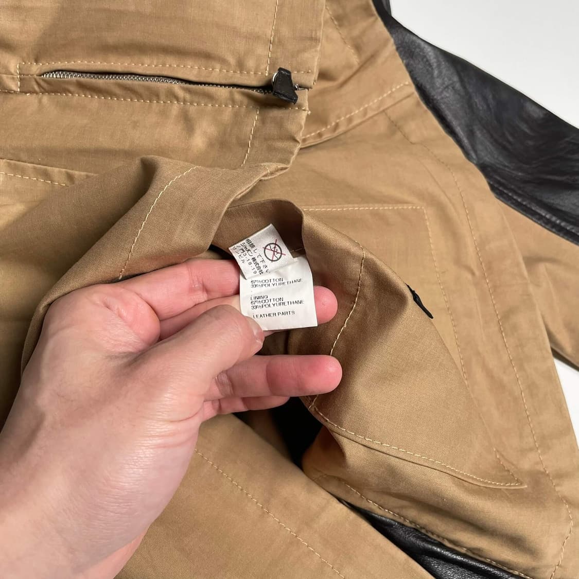 Dunhill 레더 코튼 2 파츠 자켓 (italy)   상품이미지8