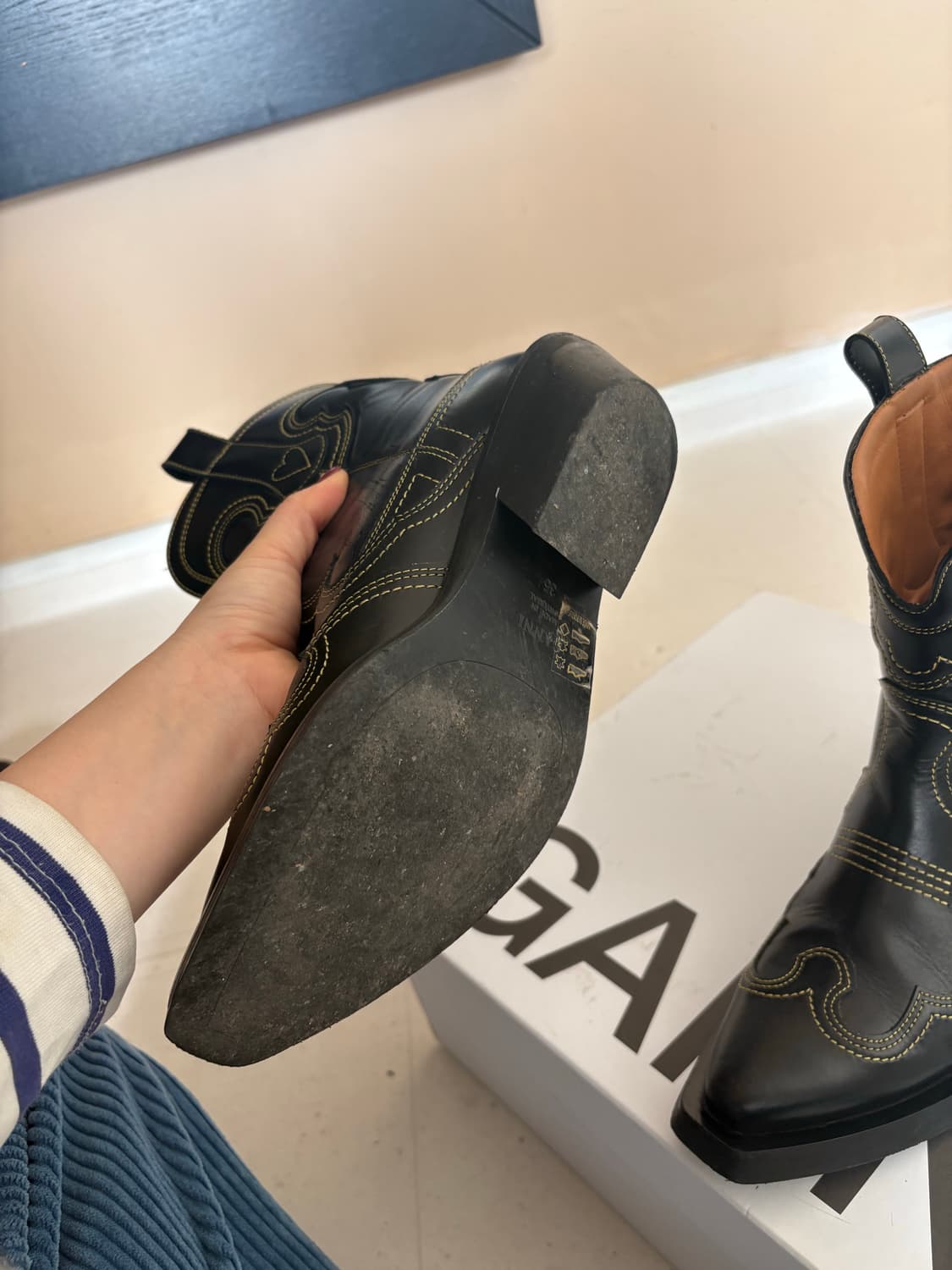 GANNI 가니 웨스턴 부츠 35 상품이미지4