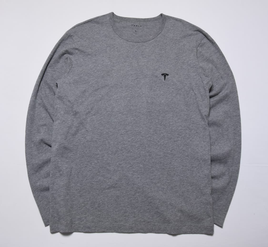 테슬라 남성 긴팔 티셔츠 회색 L 상품이미지1