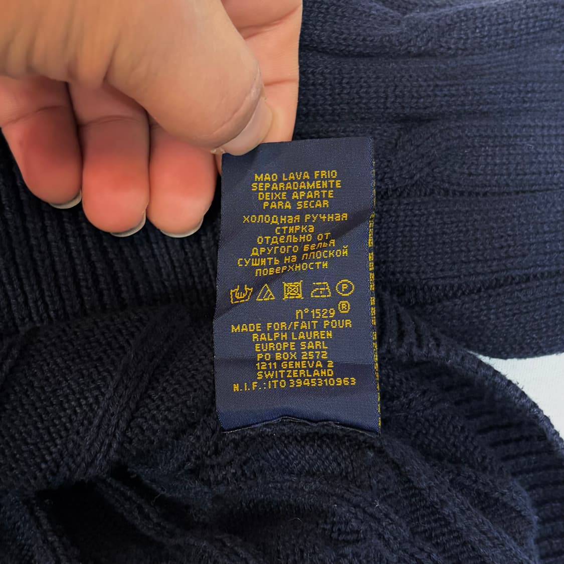 폴로 랄프로렌 네이비 케이블 니트 (L) 상품이미지6