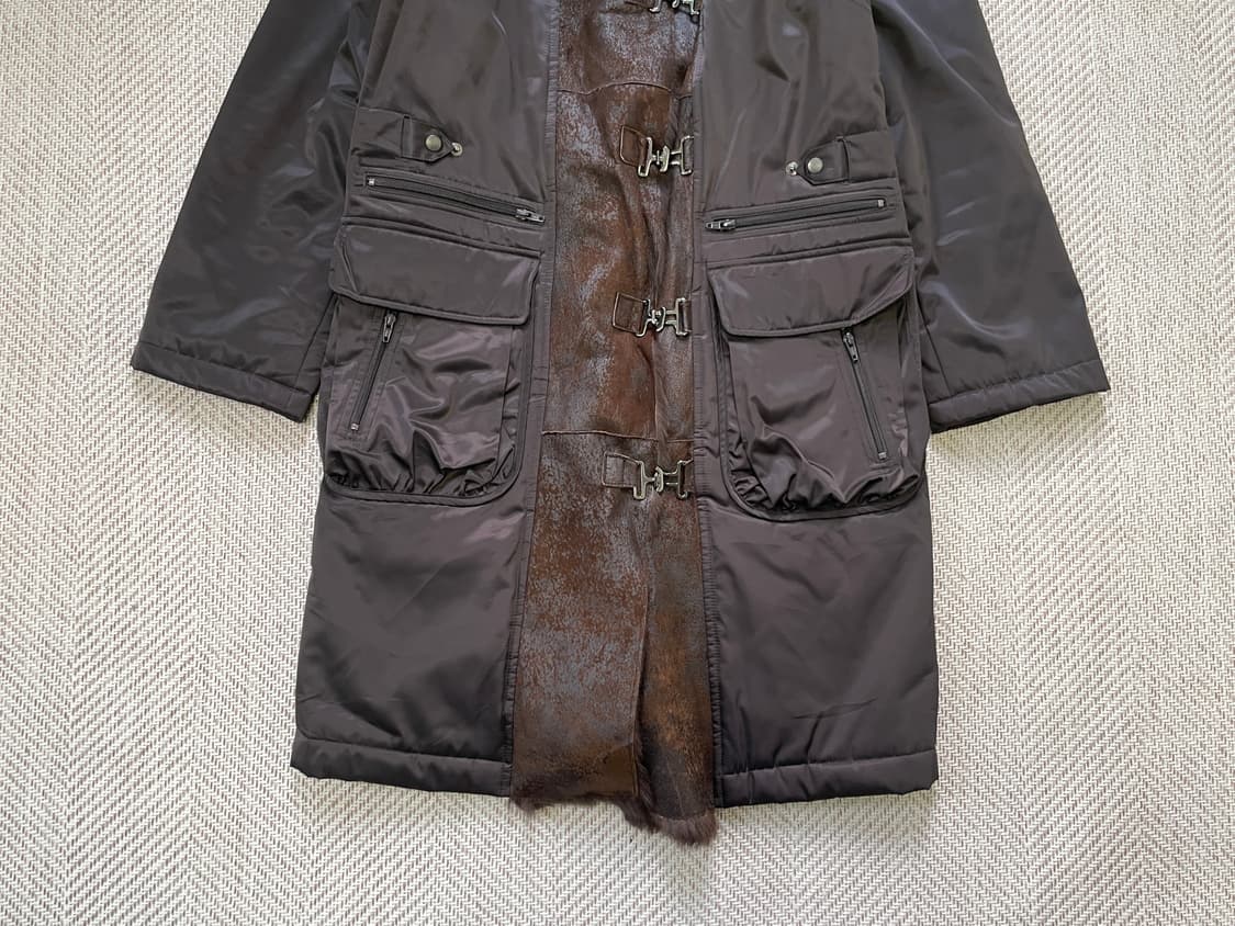 스피치오 래빗퍼 트리밍 더블 훅 롱 코트 J04016 상품이미지5