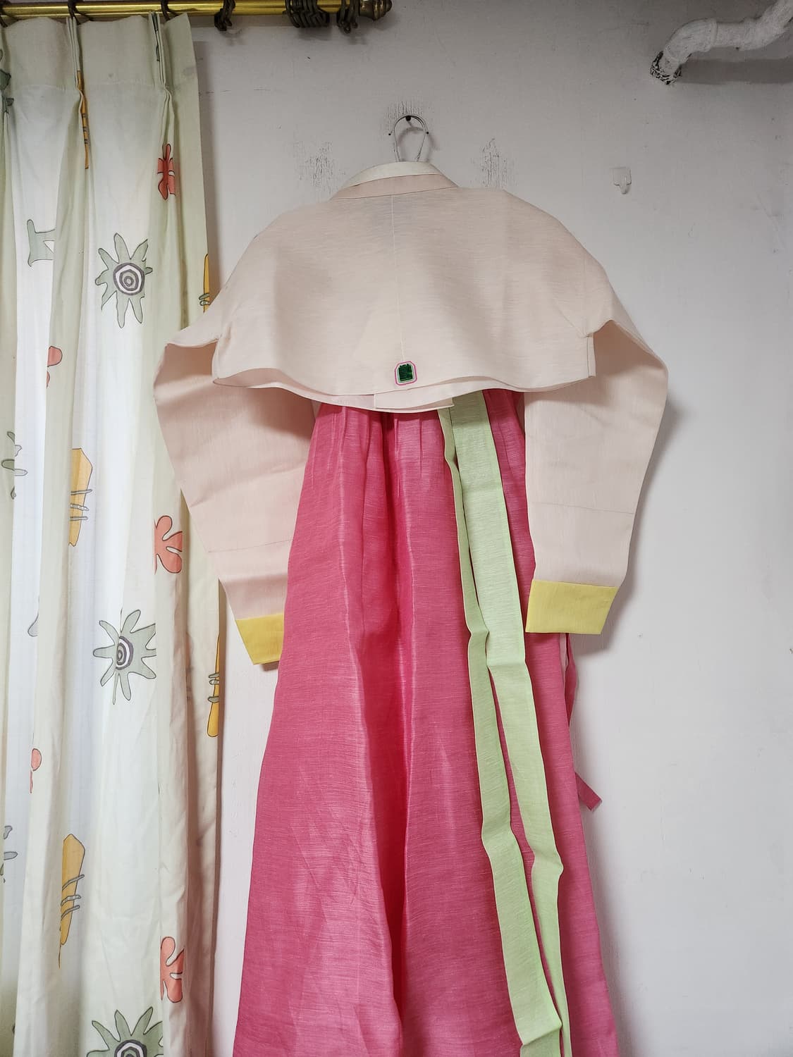 금단제 아이보리/핑크색 여자 한복 풀세트77~77반 상품이미지3