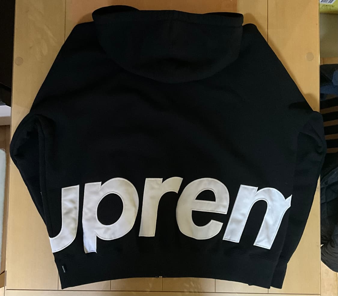 25ss 슈프림 빅 로고 후드집업 블랙 상품이미지2