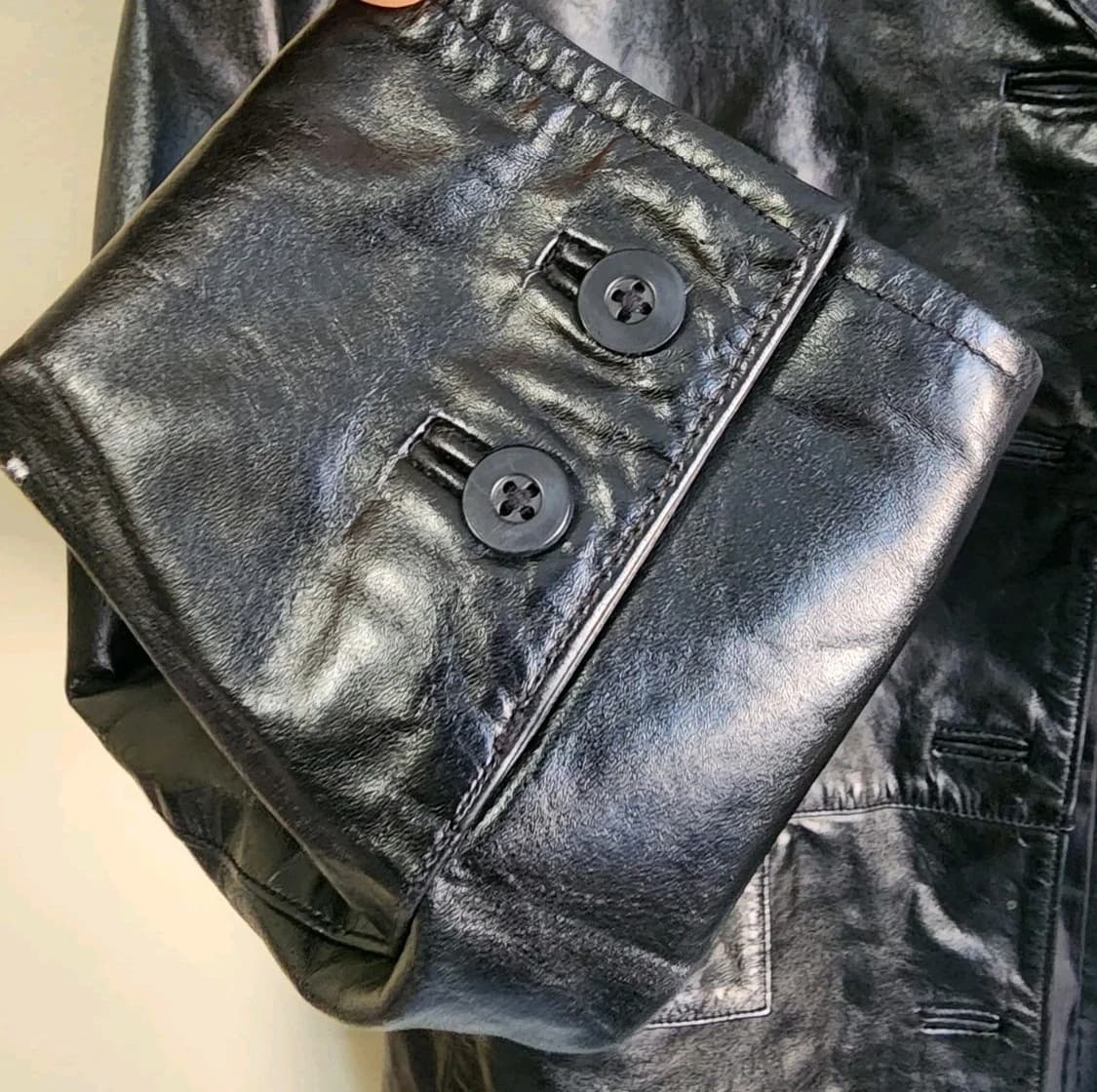 올드 갭 레더 블레이저 상품이미지4