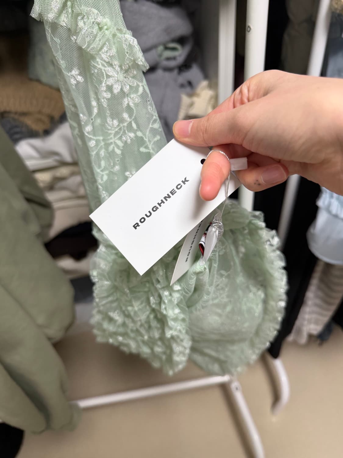 러프넥 레이어드 원피스 상품이미지2