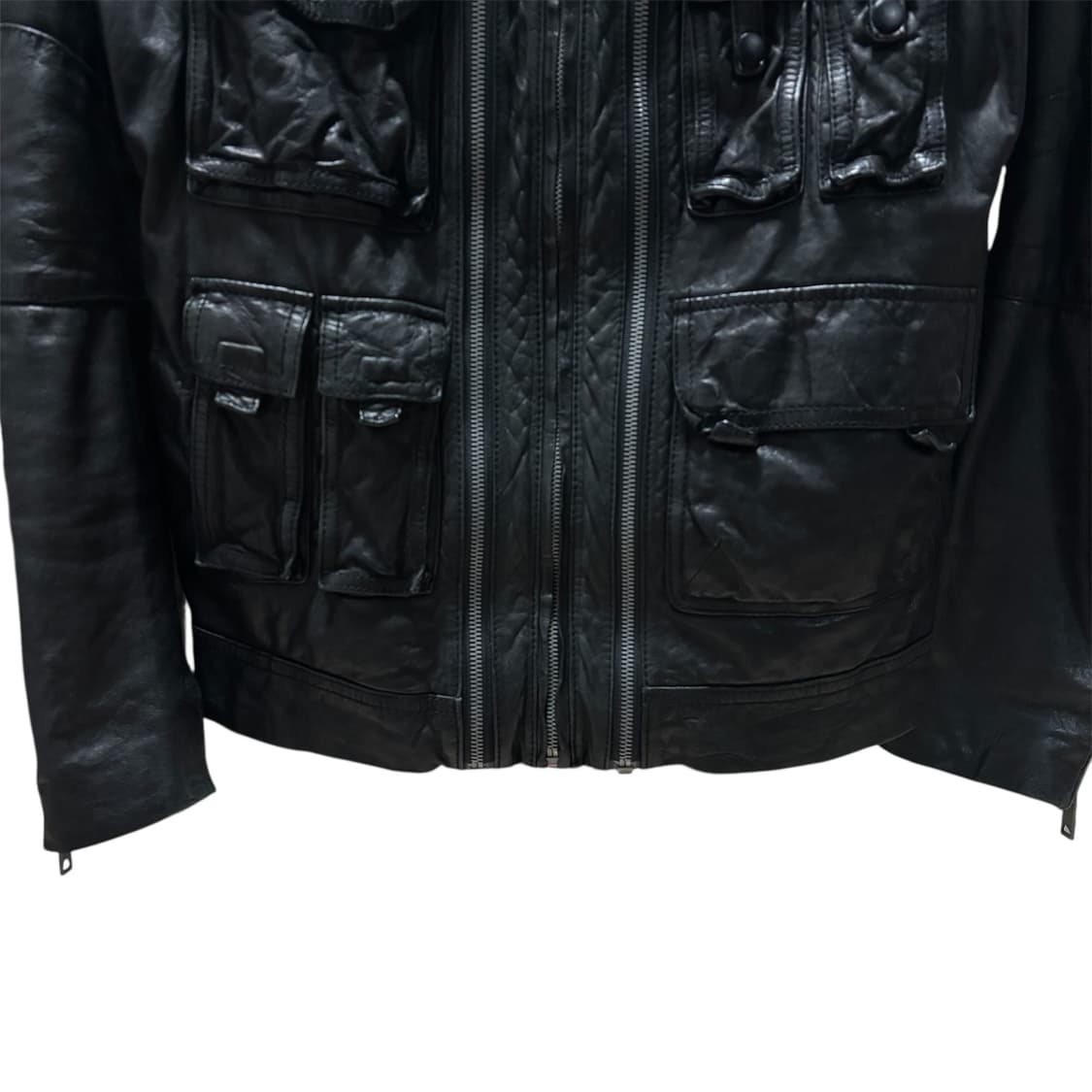 [95] 솔리드 옴므 멀티포켓 레더 블루종 상품이미지3