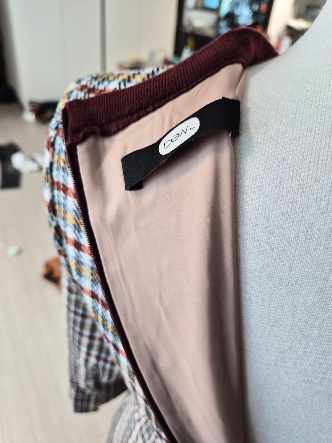 [DEWL] 새상품듀엘 체크 트위드 랩 원피스 (55사이즈) 상품이미지7