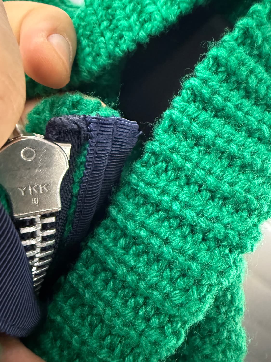 Sacai 비대칭 하이넥 집업 케이블 니트탑 2 상품이미지3