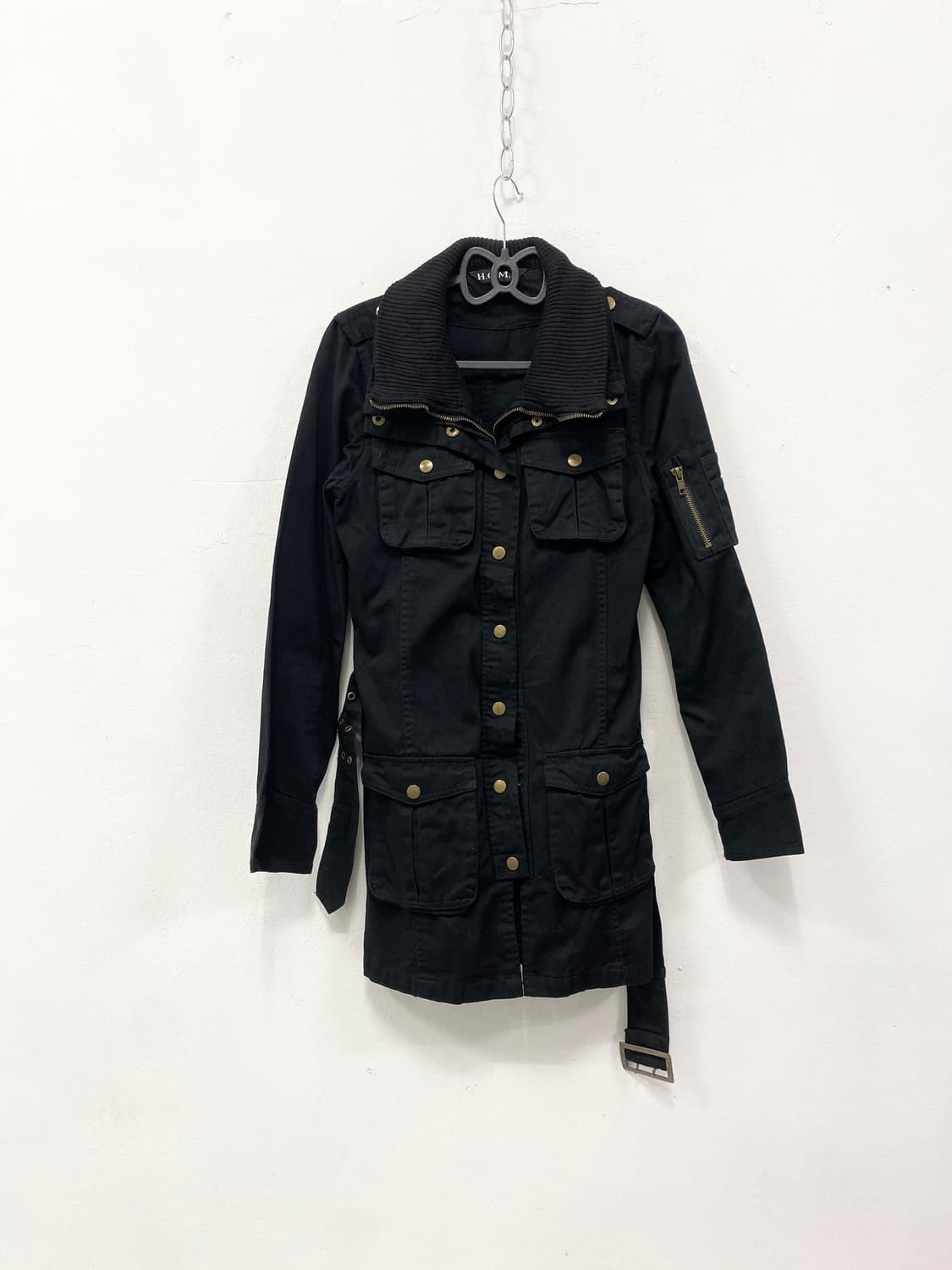 [H.C.M.2] y2k 펑크 블랙 야상 자켓 상품이미지5