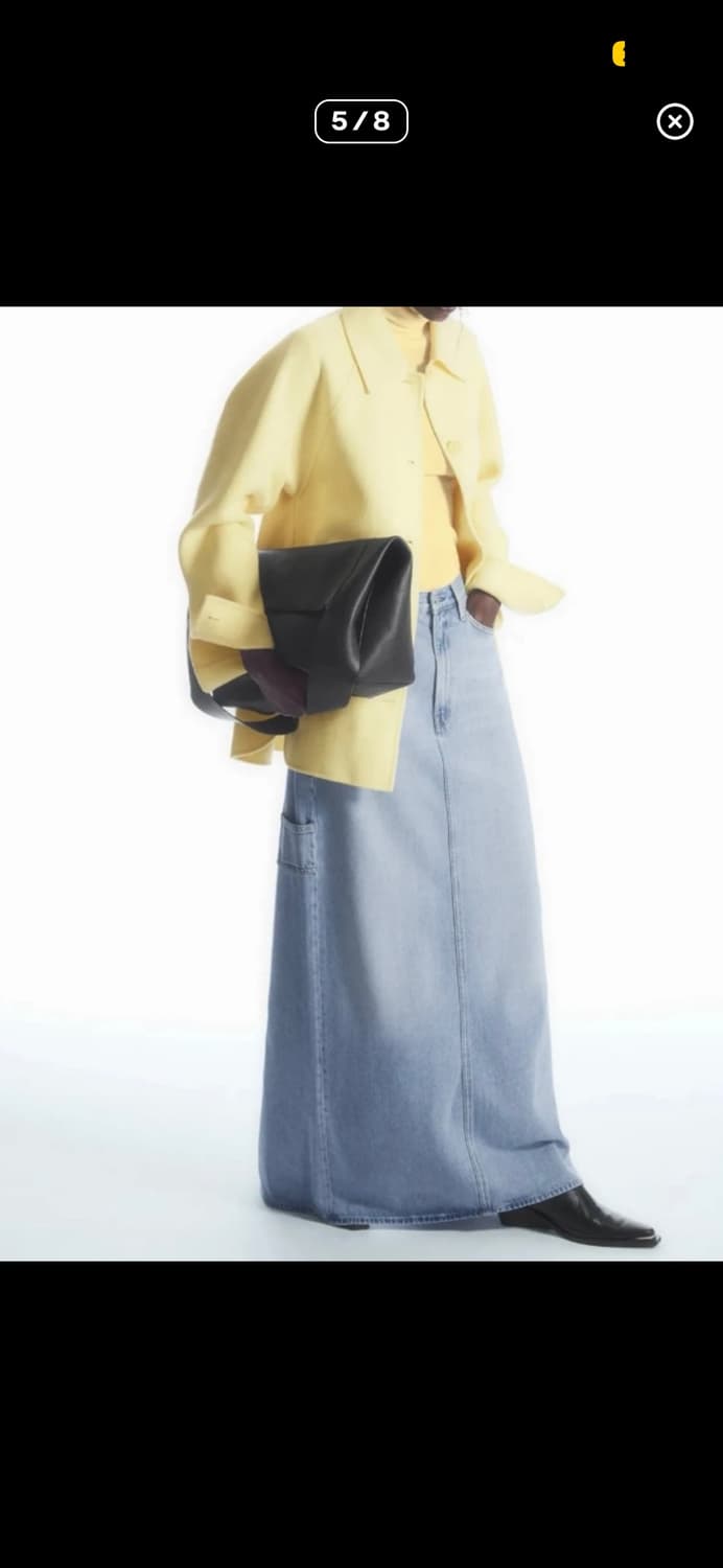 COS 더블페이스 울 자켓 코트 옐로우 xxs 상품이미지4