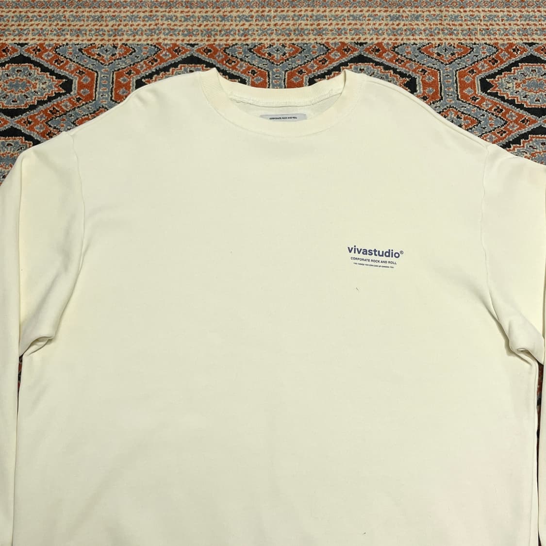 비바스튜디오 아이보리 맨투맨 남성XL 상품이미지2