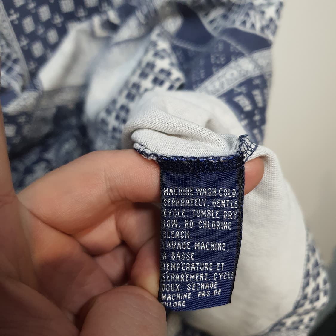 노티카 네이비 패턴 반팔 폴로티 상품이미지4