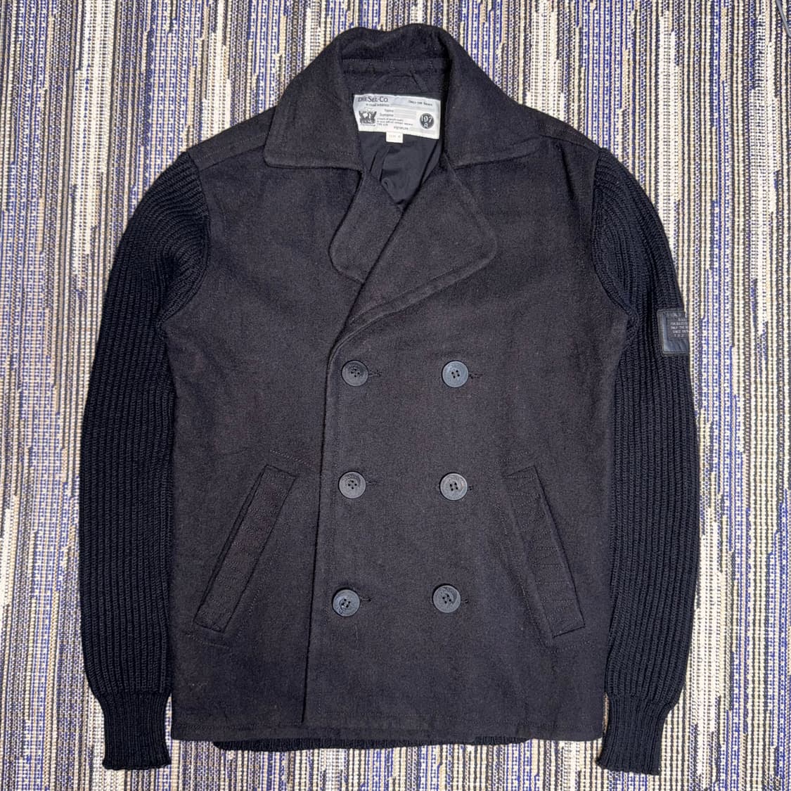 디젤 울 니트 콤비 피코트 상품이미지1