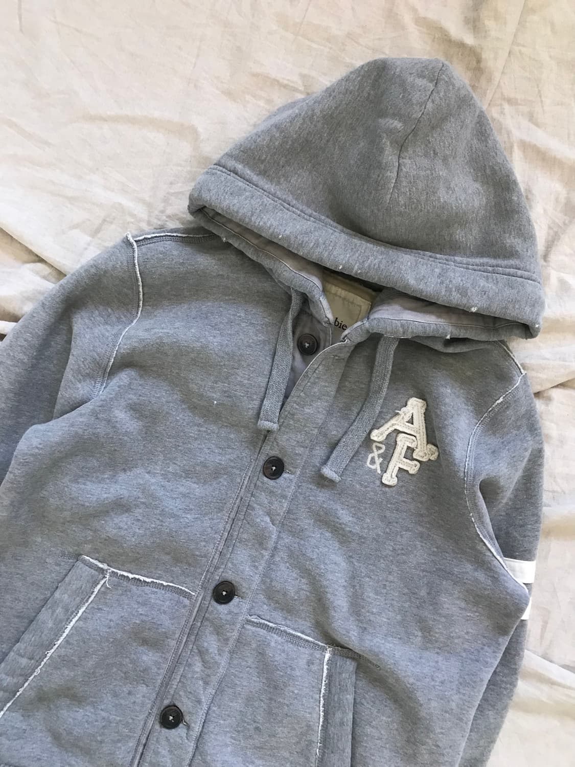 아베크롬비 자수로고 버튼 헤비써멀 후드집업 상품이미지6