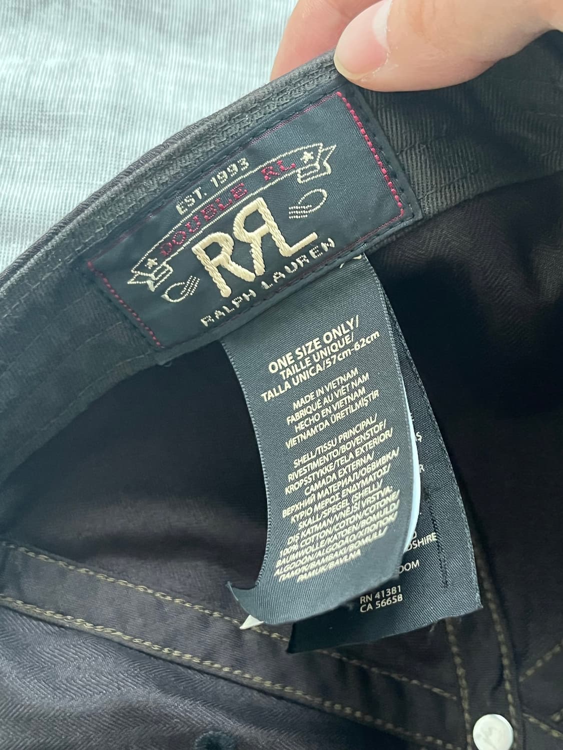 더블알엘 Rrl 모자 볼캡 블랙 상품이미지3