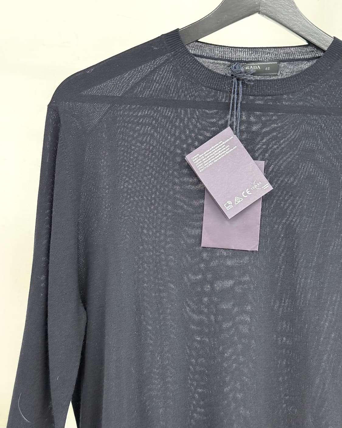 프라다 네이비 크루넥 울 니트 상품이미지3