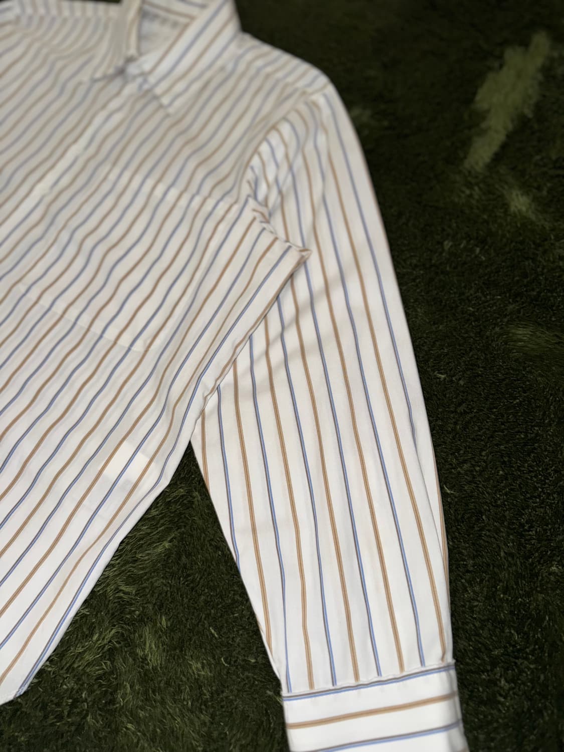 [M] 카미엘 포트젠스 러프 커팅 스트라이프 코튼 셔츠 상품이미지5