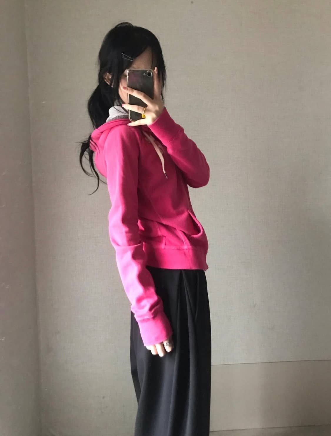 라이프이즈웻 빈티지 아베크롬비 핫핑크 후드집업 갸루 y2k 상품이미지5