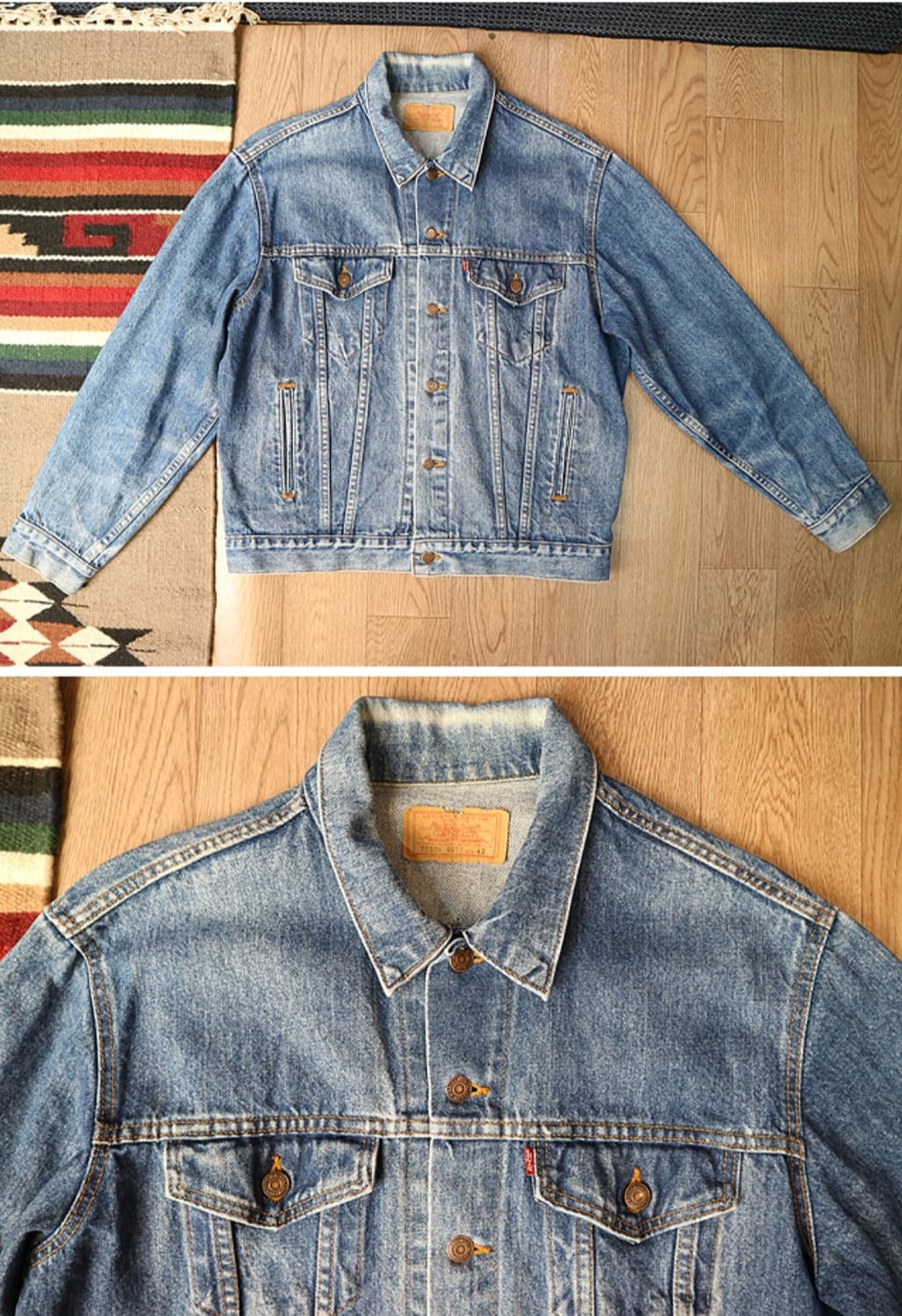 미국산 LEVIS 리바이스 70506-0217 오렌지텝 빈티지 데님자켓 상품이미지2