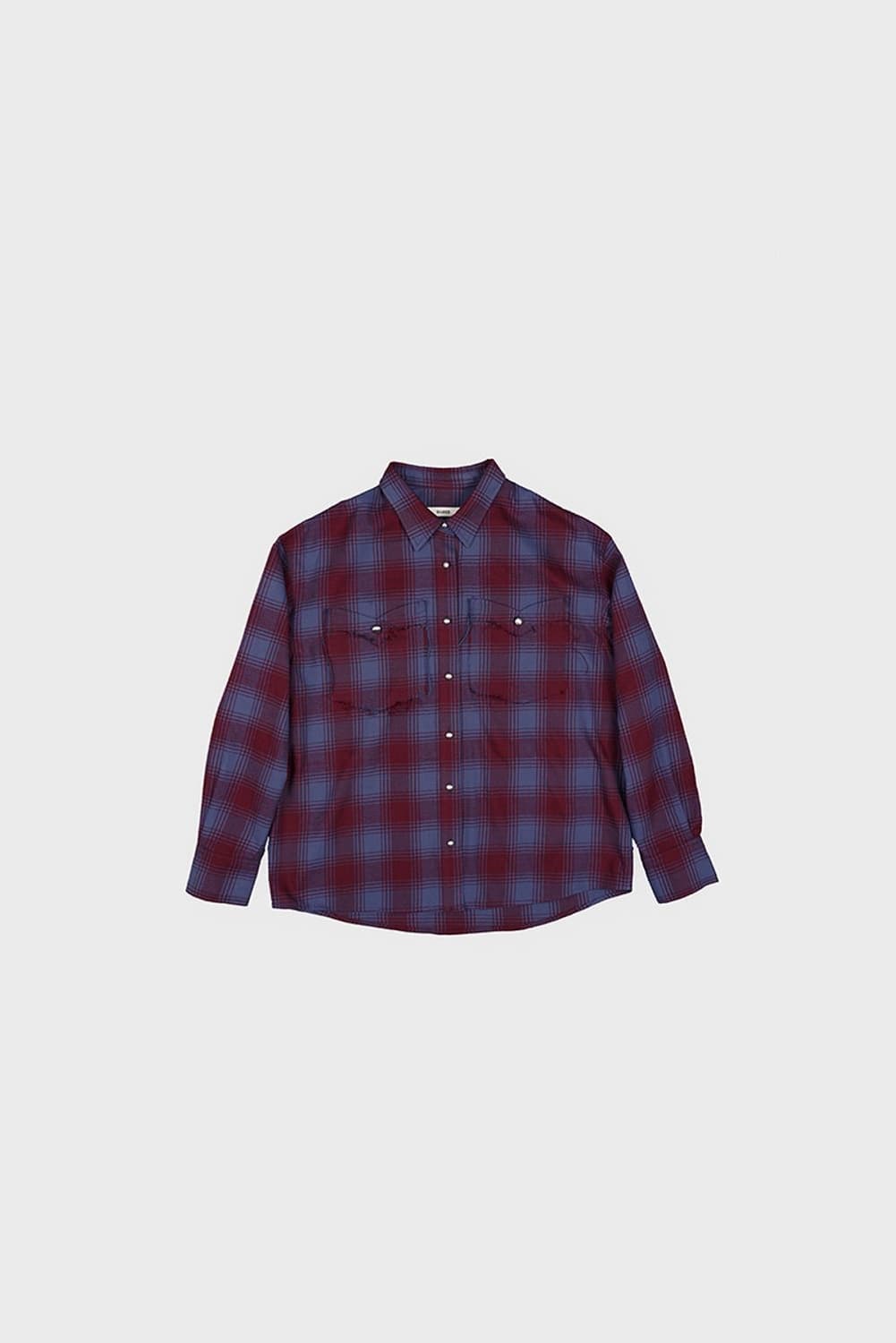 데어드 체크 셔츠 SILVER BUTTON CHECKED SHIRT 상품이미지4