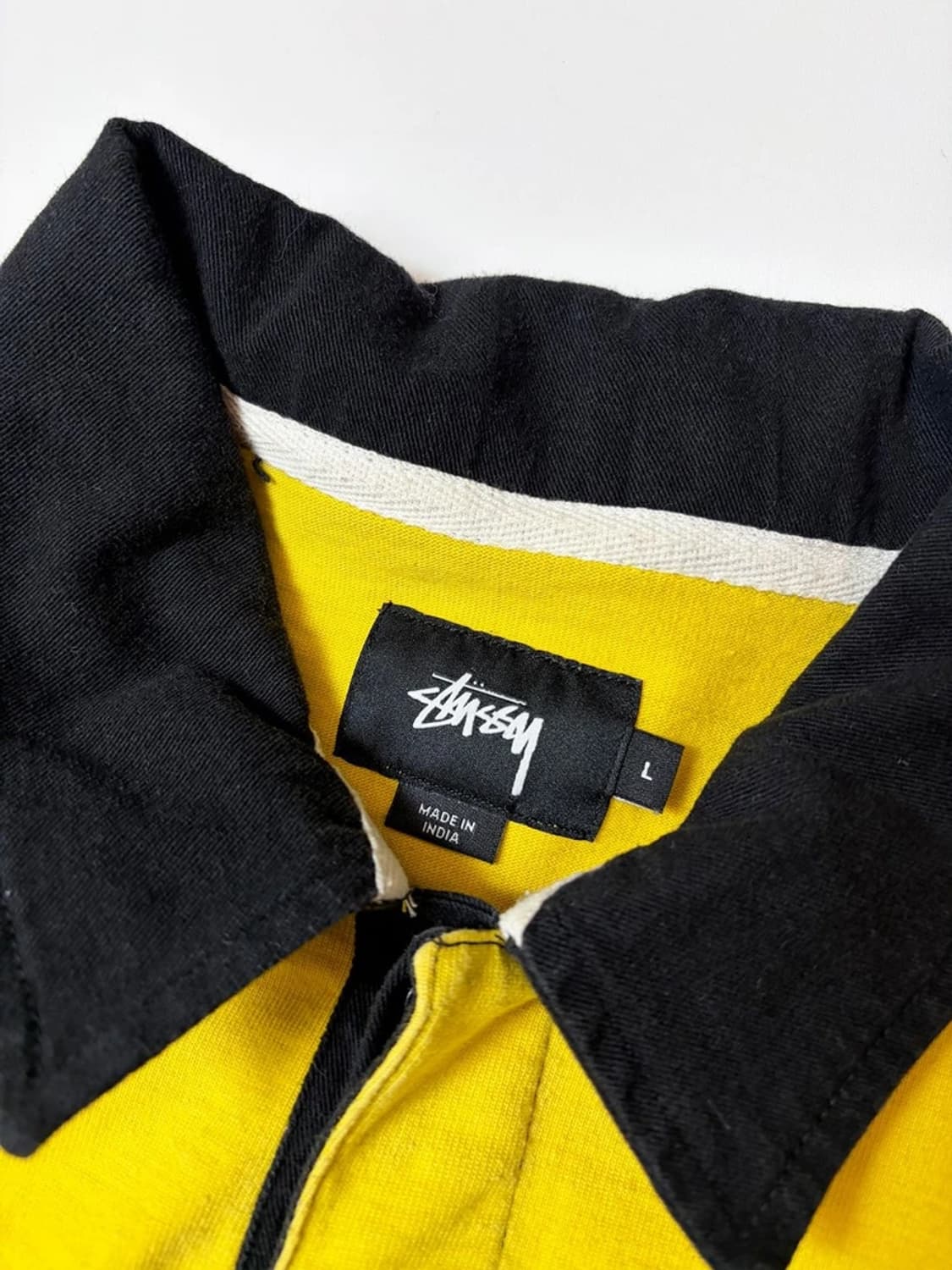 스투시 STUSSY 옐로우 스트라이프 팀 럭비 셔츠 PN9265 상품이미지7