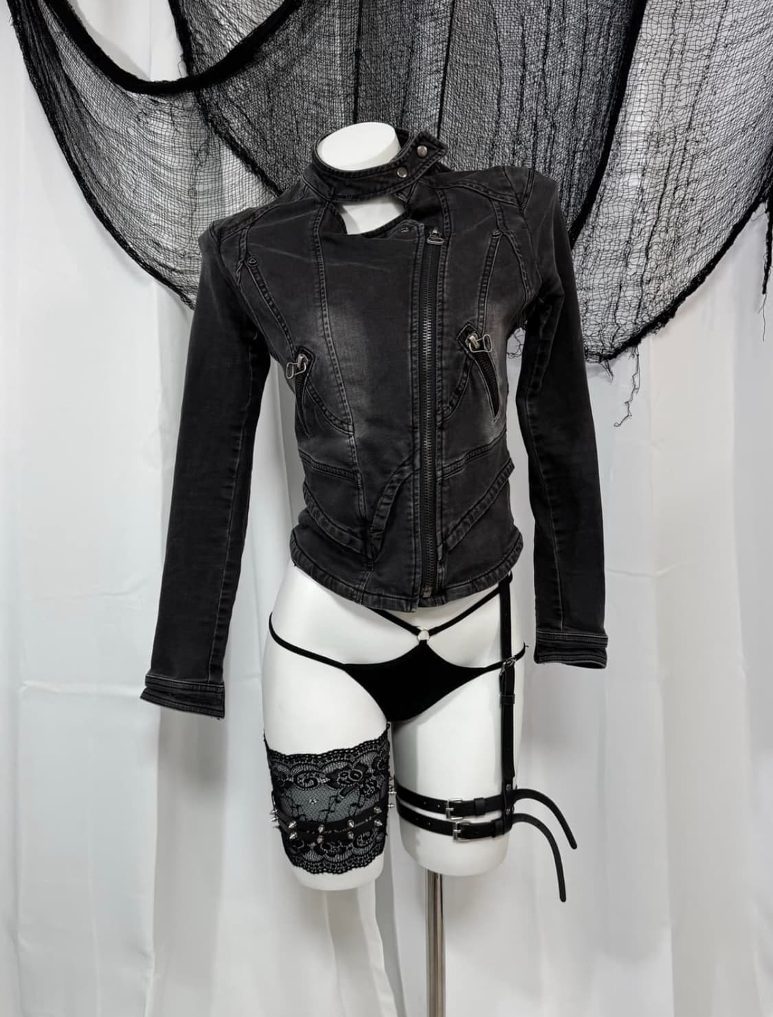 데님 디테일 청자켓  상품이미지4