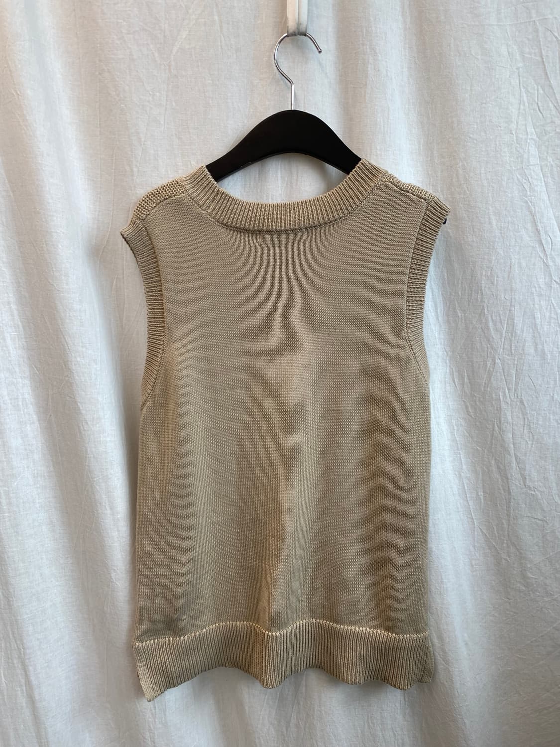 CHOCOL RAFFINE 베이지 베스트니트(M) 상품이미지7