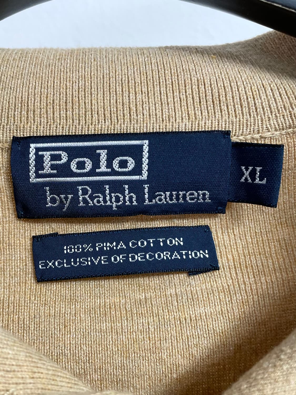 폴로 랄프로렌 코튼 베이지 카라 니트 (on.306)   상품이미지4