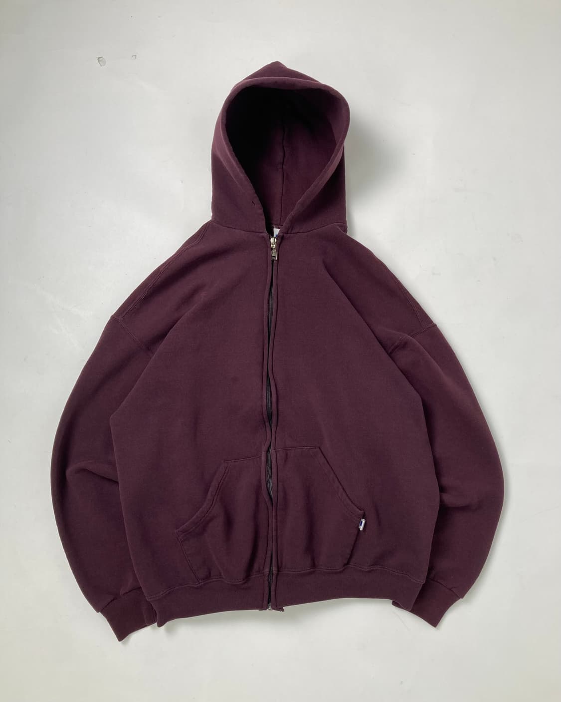 90s Russell Zip Up Hoodie (deep plum) 상품이미지1