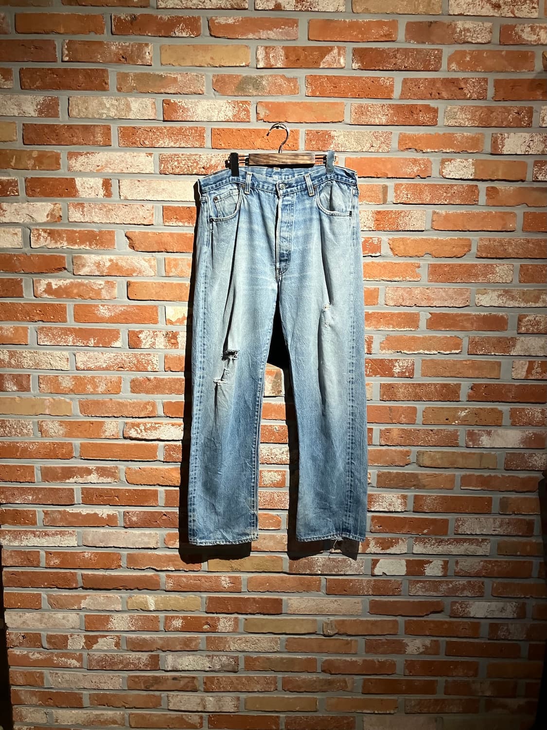 80s USA 빈티지 리바이스 501 이행기 논셀비지 데님 팬츠 상품이미지1