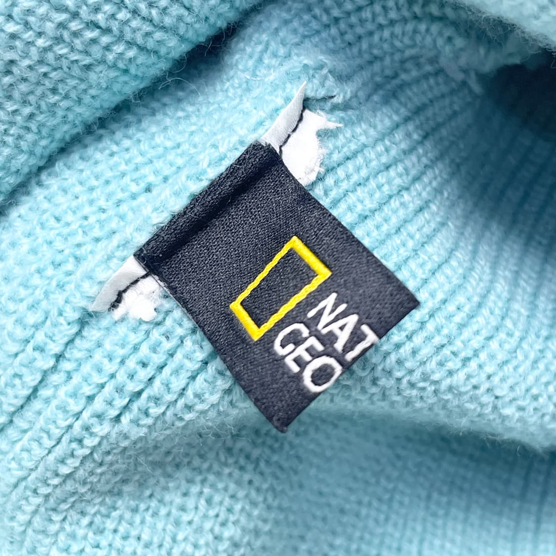 [중고] 내셔널지오그래픽 비니 하늘색 상품이미지4
