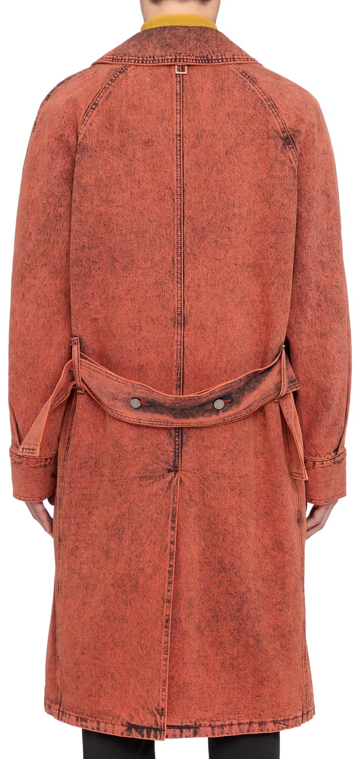 우영미 오렌지 워싱 데님 코트 50사이즈 상품이미지10