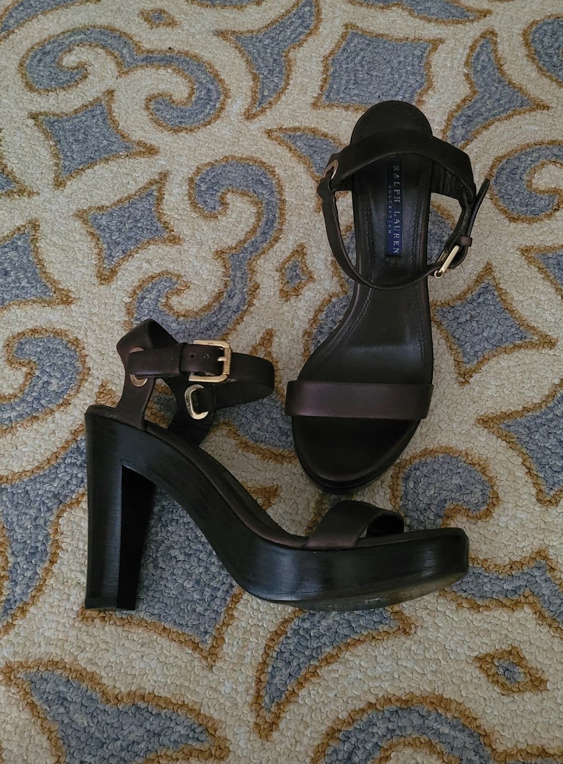 폴로 랄프로렌 컬렉션 퍼플라벨 여성 가죽샌들 235(6.5) 상품이미지1