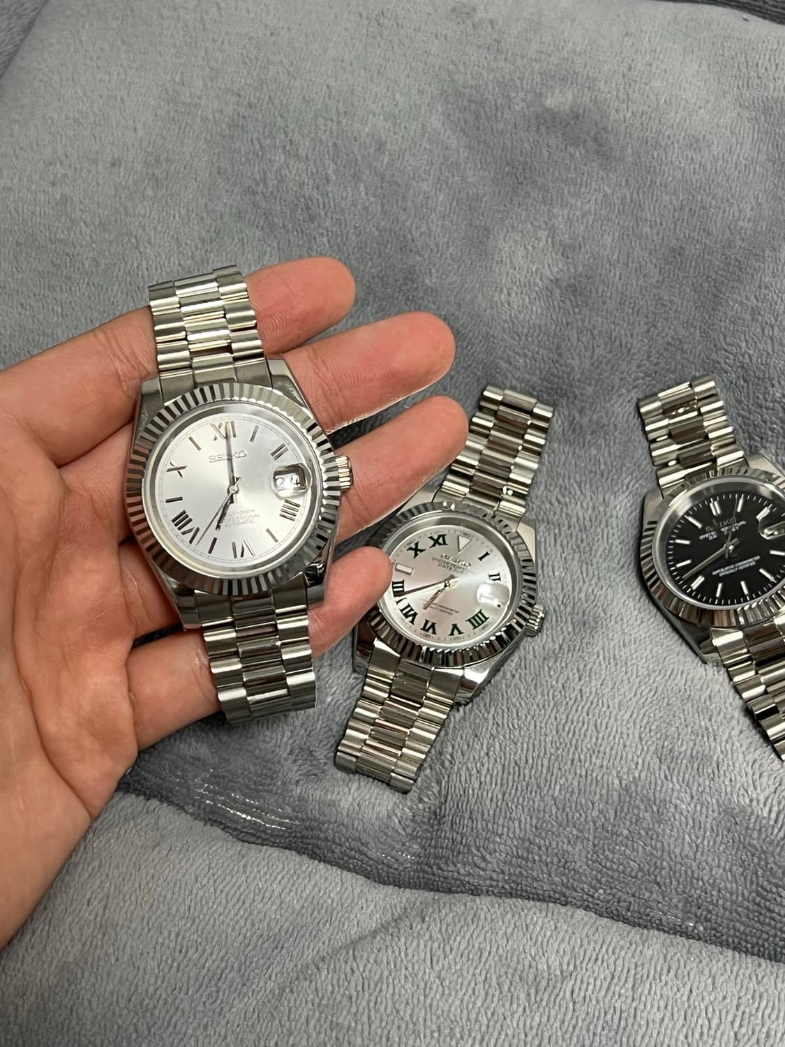 세이코 데이트저스트 흰판 커스텀 상품이미지1