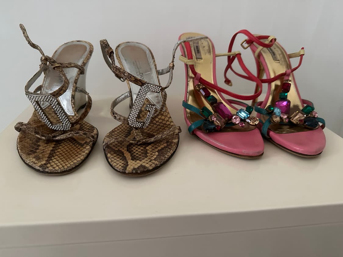 정품 미우미우 + 돌체앤가바나 샌들 <일괄판매> 상품이미지1