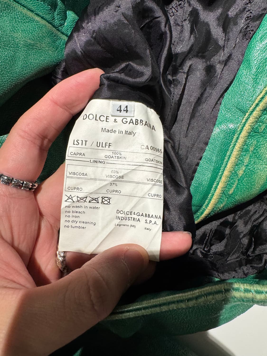 돌체앤가바나 아카이브 고트스킨 가죽자켓 상품이미지8