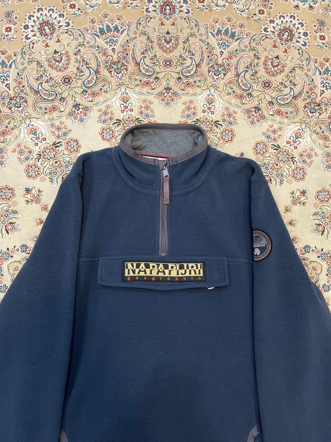 나파피리 90s 하프집업 빅로고 플리스 아노락 상품이미지5